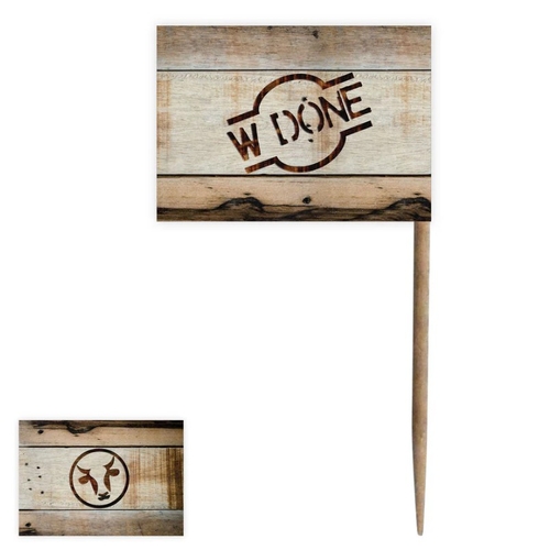 One Tree Steak Marker Flag - Well Done 200pack