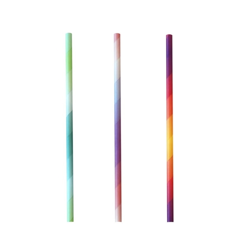 By-Green Strong Straws 5ply Regular Paper Straws - Mixed Colours 2200/ctn