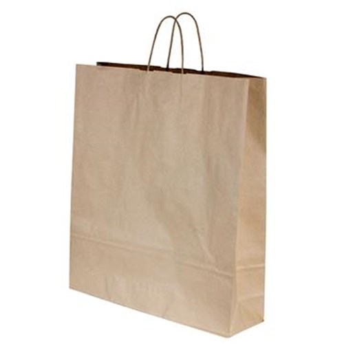 Capri Paper Carry Bag Twist Handle Large Kraft Brown 495X445X125 250/ctn