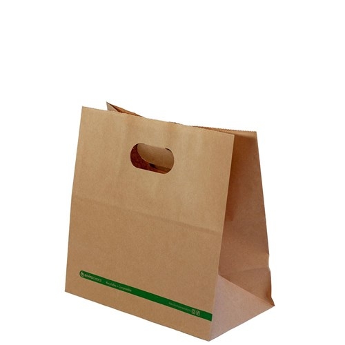 Capri Paper Carry Bag D Cut Handle Takeaway Food 280Hx280W+150G mm  250/ctn