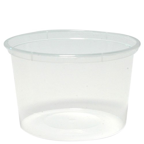 Capri Round Container PP Microwavable Clear 550ml 500/ctn