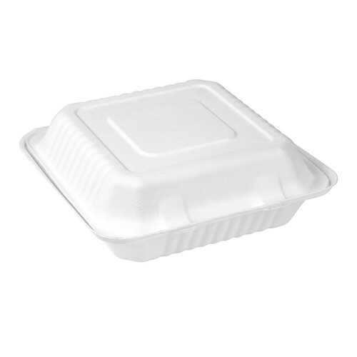 Bagasse Dinner Clamshell 9" 200/ctn