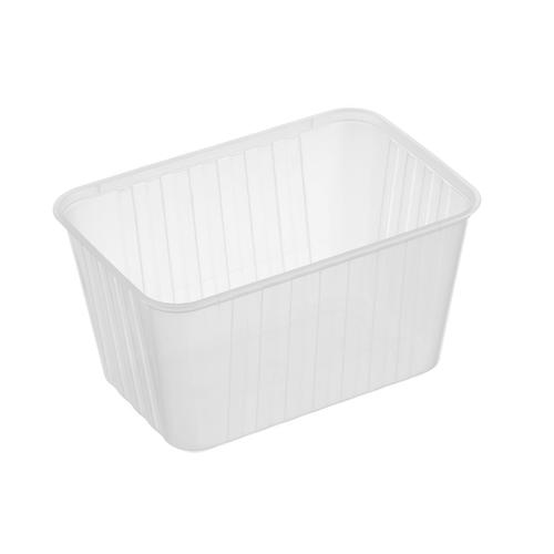 Genfac 1500ml Ridged Rectangle Container 250/ctn