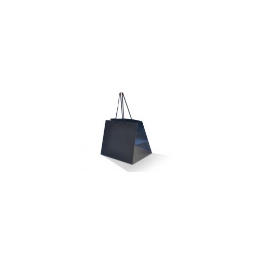 Deluxe Black Paper Carry Bag / Takeaway / Rope Handle - 100 pcs/ctn