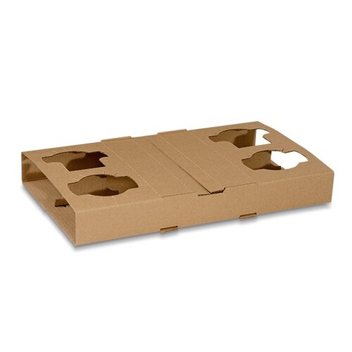 Greenmark Corrugated Carry Tray - 4 Cell - 100 pc/ctn