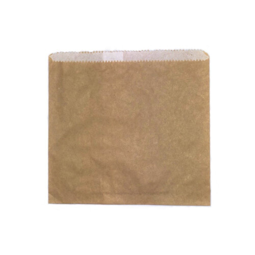 3 Long  Brown Kraft Double Lined Grease Proof Paper Bags - 500 pc/ctn