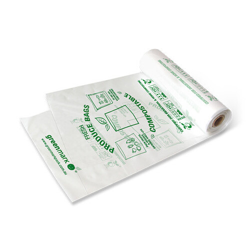 Greenmark Compostable Produce Bag - 100x450mm - 2,000 pieces per ctn
