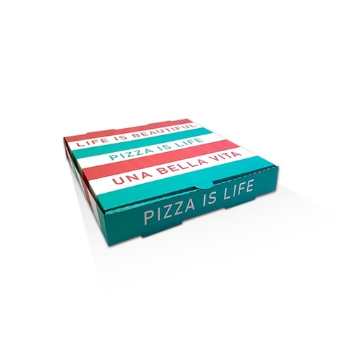 Greenmark Pizza Box White Printed 9 Inch 100pc/pack