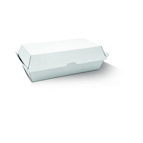 Greenmark White Corrugated Takeaway Snack Box Large -200 pc/ctn