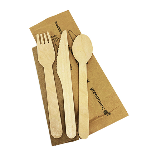 Greenmark 6" Fork / Knife / Spoon Napkin Cutlery Set - 400 sets per carton