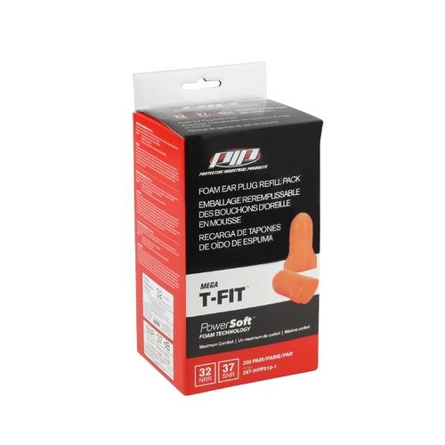 Powersoft Mega T-Fit Earplugs Refill Pack 250 Pairs/box