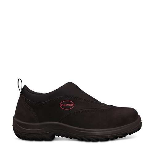 Oliver WB 34 Series Slip on Sports Shoe, Water Resistant Nubuck Leather, Fully Lined- Black