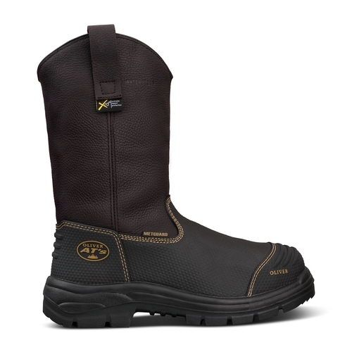 Oliver 240mm Brown Pull-on Riggers Boot - Caustic and 100% Waterproof