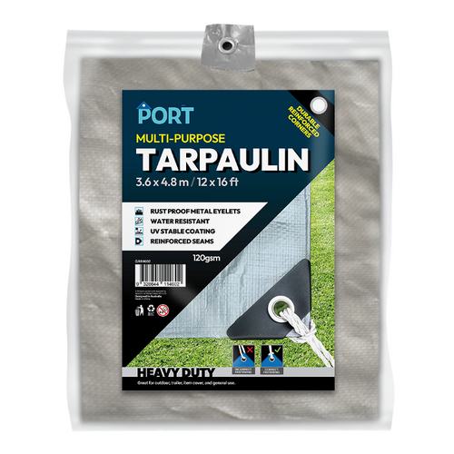 Multi-Purpose Tarpaulin Silver 366 x 488cm 12 x 16ft