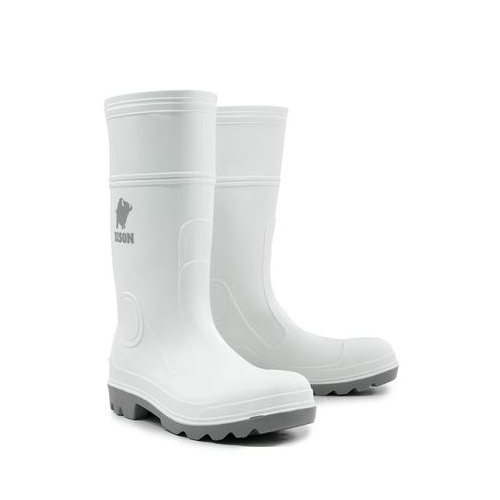 Bison MOHAWK PVC/Nitrile Food Industry Safety Gumboot White/Grey 