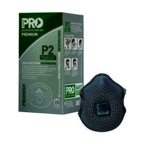 Pro Choice Dust Masks Promesh P2+Valve+Carbon 12/box