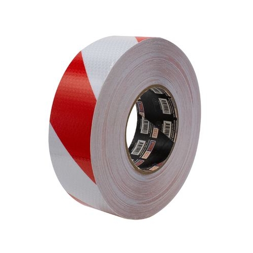 Pro Choice Self Adhesive Reflective Hazard Tape Red & White. 50m x 50mm
