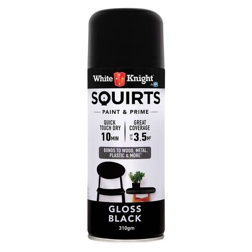 White Kight Squirts Paint - Black 310g 
