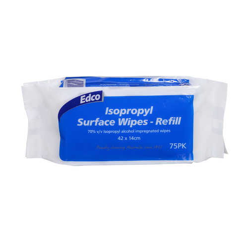Edco Isopropyl Surface Wipes Refills 75pk