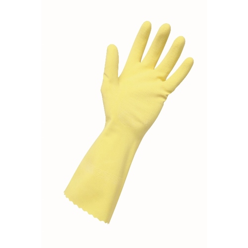 Edco Merrishine Rubber Gloves Flock Lined - Yellow - Extra Large 12pack