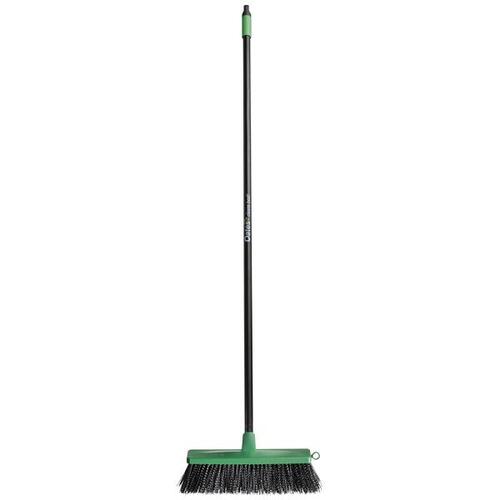 450mm Medium Stiff Broom with Handle Green