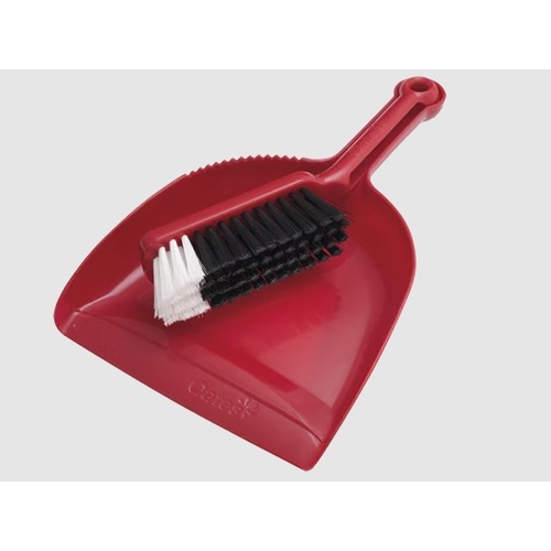 Oates Dustpan & Bannister Set RED