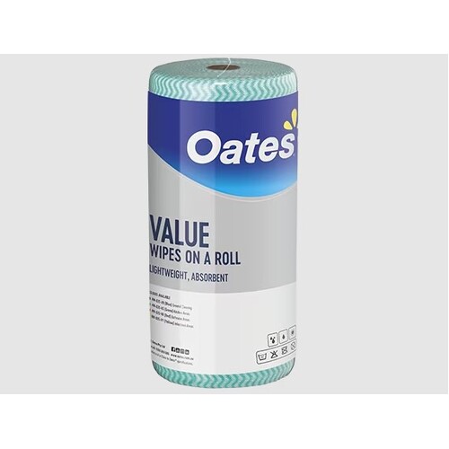 Oates Value Wipes on a Roll 90/roll Green