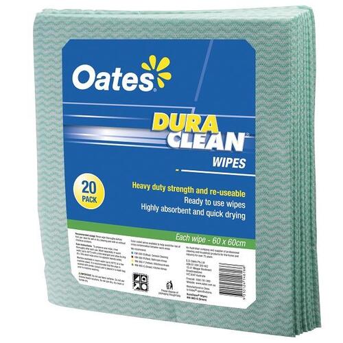 Oates Durawipe Sheet Green 20pk