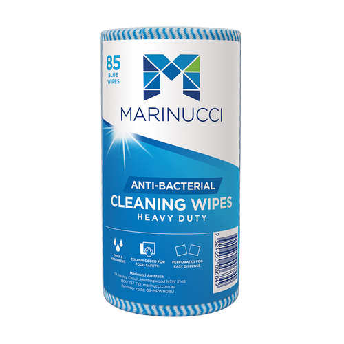 Heavy Duty Anti-bacterial Cleaning Wipes - Blue 85/roll