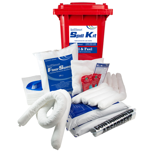 SpillSmart Spill Kit - 240L Wheelie Bin - Oil & Fuel - Hydrocarbon