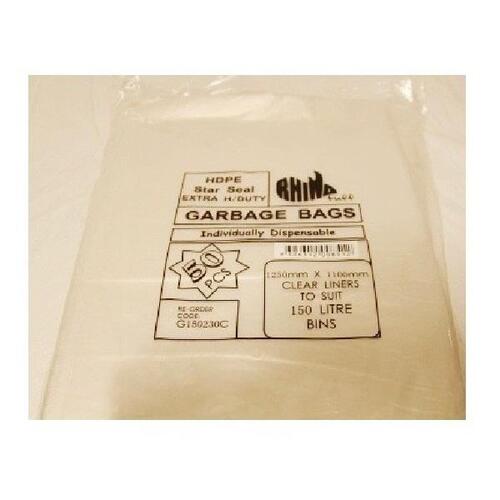 150L Heavy Duty Clear Bin Liner 200/ctn