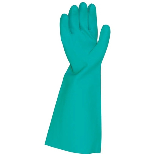 Nitrile 46's - Elbow Length Heavy Duty Green Nitrile Gloves - Size 10 Extra Large - 12 PACK