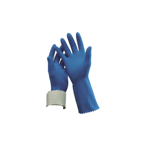 Flock Lined Rubber Gloves Pair Size 10 12pk