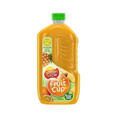 Golden Circle Fruit Cup Crush Cordial 2L x 6
