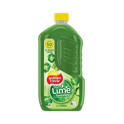 Golden Circle Lime Flavoured Cordial 2L x 6
