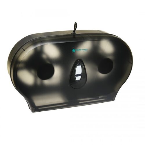 Stella Black Double Jumbo Toilet Tissue Dispenser