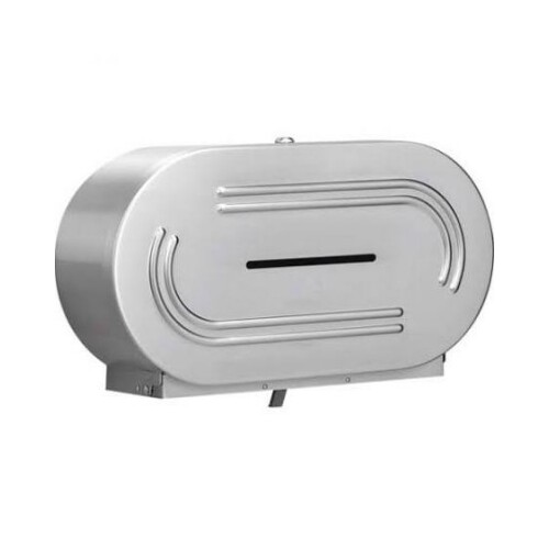 Stainless Steel Double Jumbo Toilet Roll Dispenser