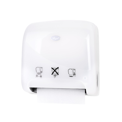 Jaws Mini Mechanical Autocut Hand Towel Dispenser White
