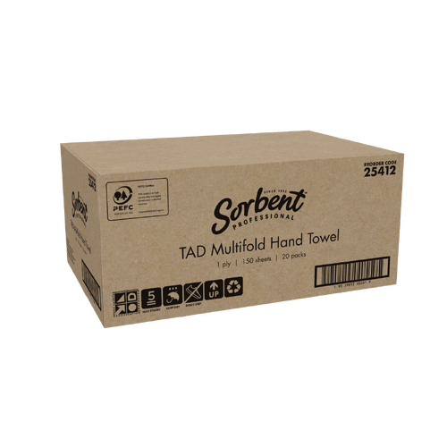 Sorbent Multifold TAD Hand Towel 1ply 3000/ctn