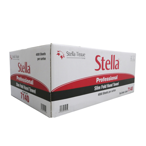 Stella Professional 1ply Slim Fold Paper Hand Towels 4000/ctn