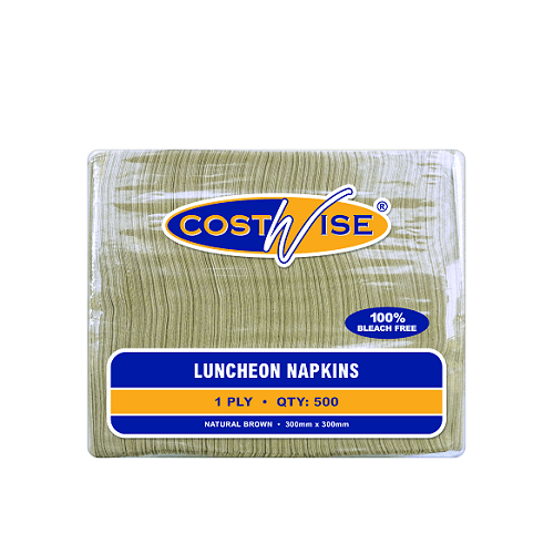 Castaway Kraft 1 Ply Luncheon Napkins, Quarter fold 3,000/ctn