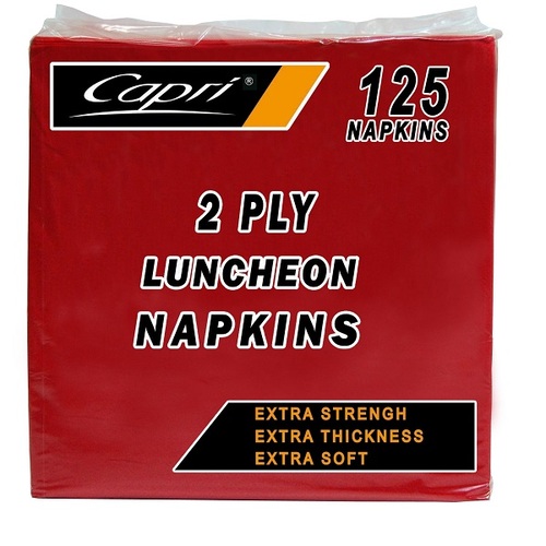 Capri Red Lunch Napkin 2ply 2000/ctn Quarter Fold