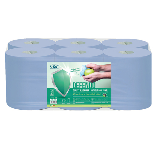 Stella Defendo Antimicrobial 2ply Autocut Roll Towel 150m Blue 6/ctn