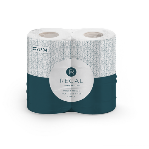 Regal Premium Toilet Rolls 250sheet 2ply 12 x 4 packs/ctn