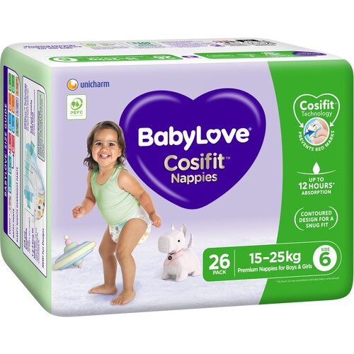 Baby Love Nappies Size 6 Junior 15-25kg 78/ctn