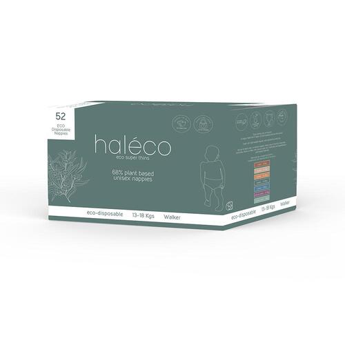 Haleco Eco Disposable Nappies WALKER (13-18kg) 52 BOX