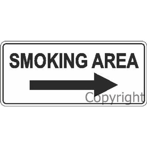 Smoking Area Sign Right