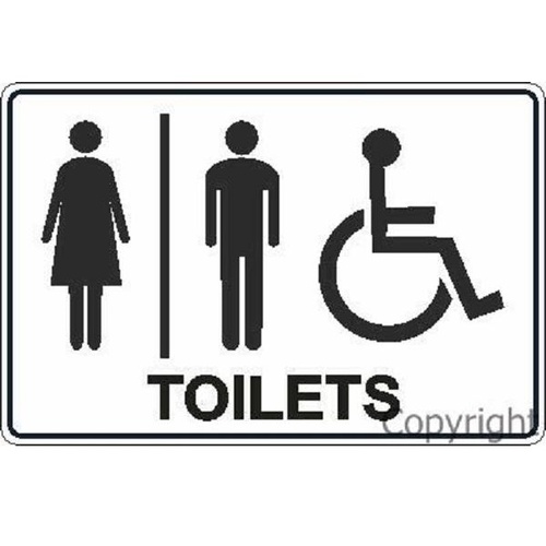 Toilets Sign - Male Female Disabled