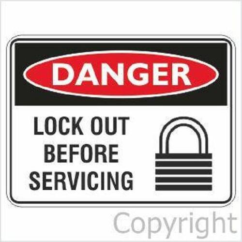Look Out Before Servicing Danger Sign