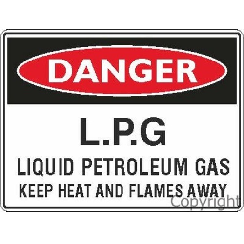 Danger Sign - LPG Keep Heat Away